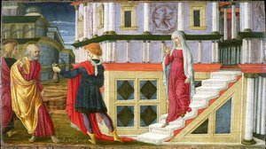 Simon Mago offre denaro a San Pietro, 1470-75